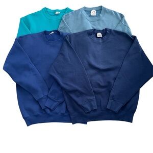 Vintage lot of 4 blank sweatshirts